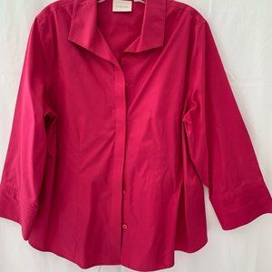 💎Chico’s no-iron women’s fuchsia top (12 | Large)